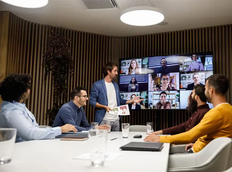 Estructura ilustrativa de equipo comercial